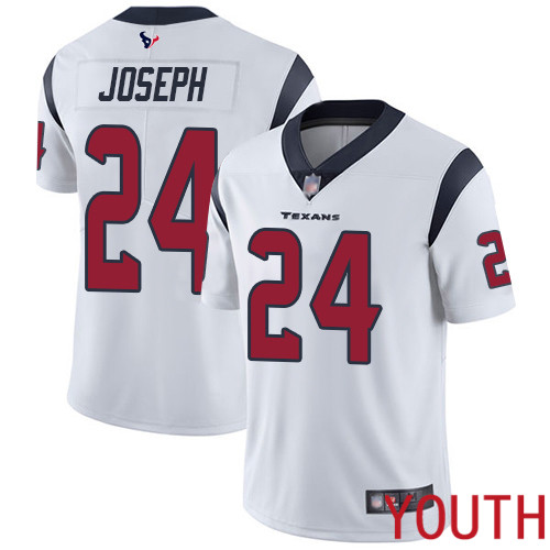 Houston Texans Limited White Youth Johnathan Joseph Road Jersey NFL Football 24 Vapor Untouchable